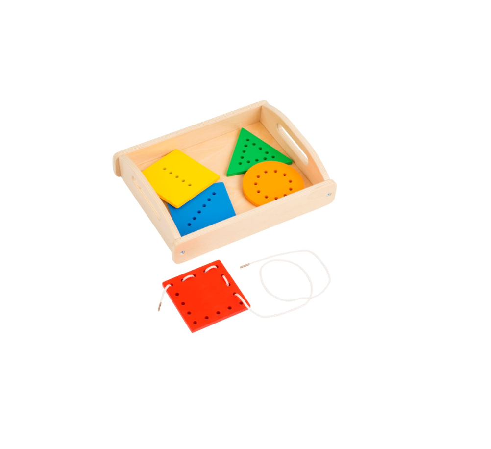 Komplet igrač za otroke stare od 2 do 3 leta 4 Igra z vrvico - Lace the string