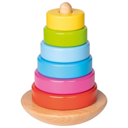 Komplet igrač za otroke stare od 2 do 3 leta 6 Stolp za zlaganje - Stacking Ring Tower