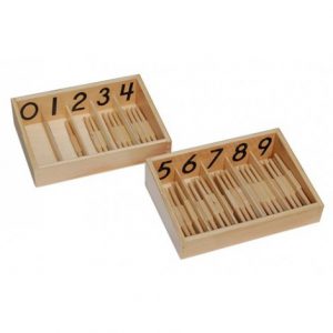Zaboj s 45 palčkami - Spindle box