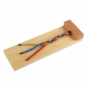 Montessori pletenka – material za učenje in vadbo kitk